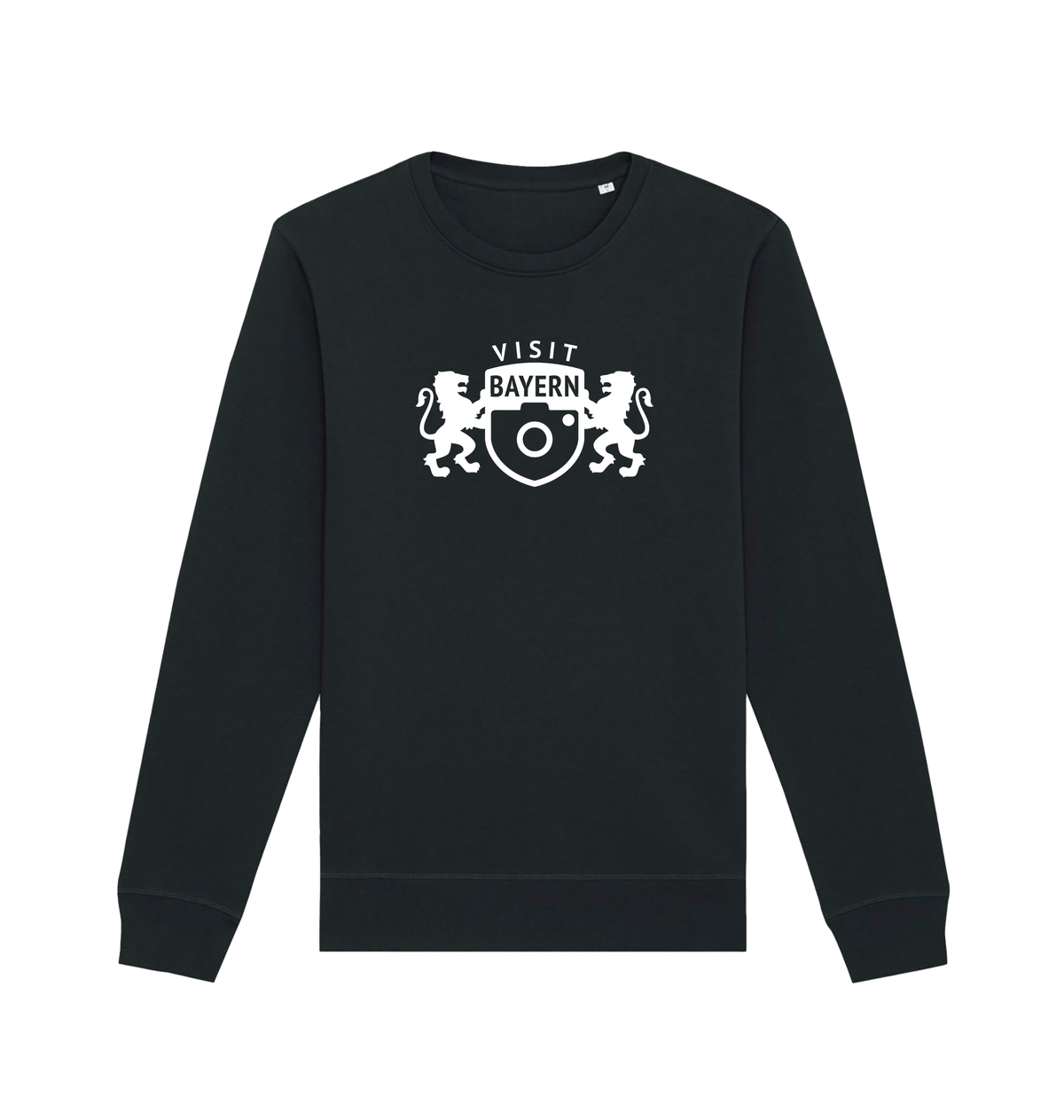 Black Printed Sweater Front