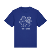 Worker Blue Printed T-shirt Front