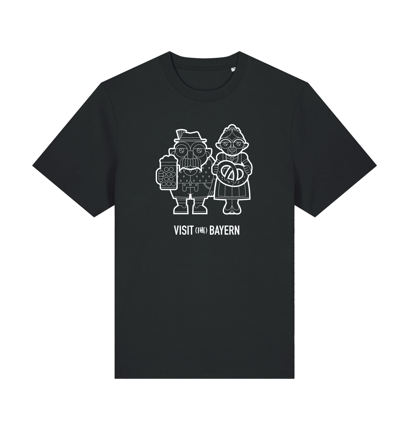 Black Printed T-shirt Front