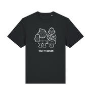 Black Printed T-shirt Front