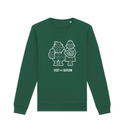 Bottle Green Printed Sweater Front
