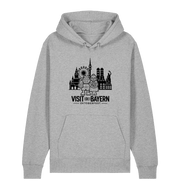 Oktoberfest München Unisex Hoodie - Illustration in Schwarz – Heather Grey
