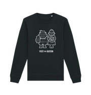 Black Printed Sweater Front