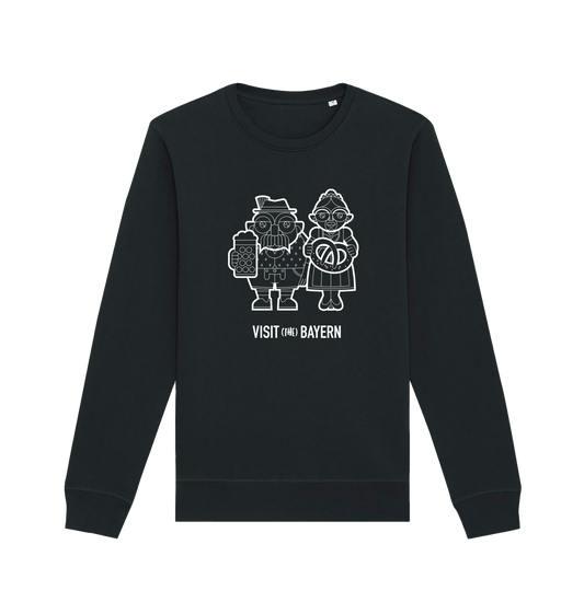 Black Printed Sweater Front