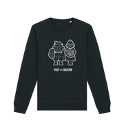 Black Printed Sweater Front