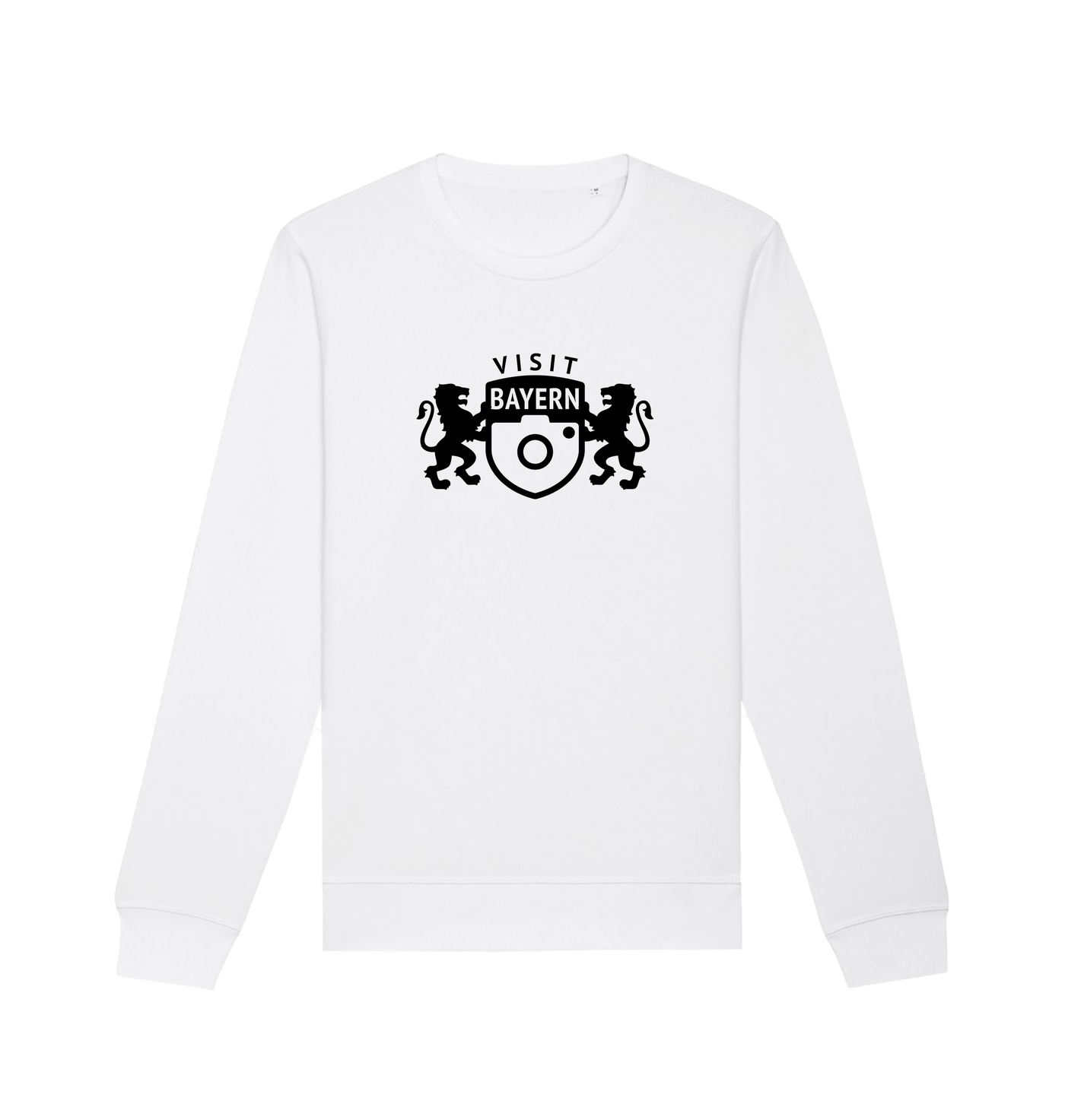 White Printed Sweater Front