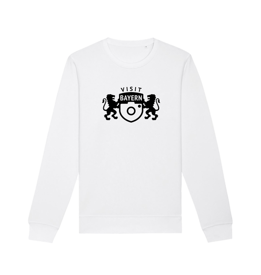 White Printed Sweater Front