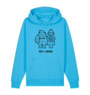 Aqua Blue Printed Sweater Front