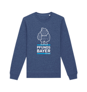 Dark Heather Indigo Printed Sweater Front