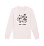 Vintage White Printed Sweater Front