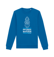 Royal Blue Printed Sweater Front