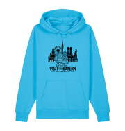 Oktoberfest München Unisex Hoodie - Illustration in Schwarz – Aqua Blue