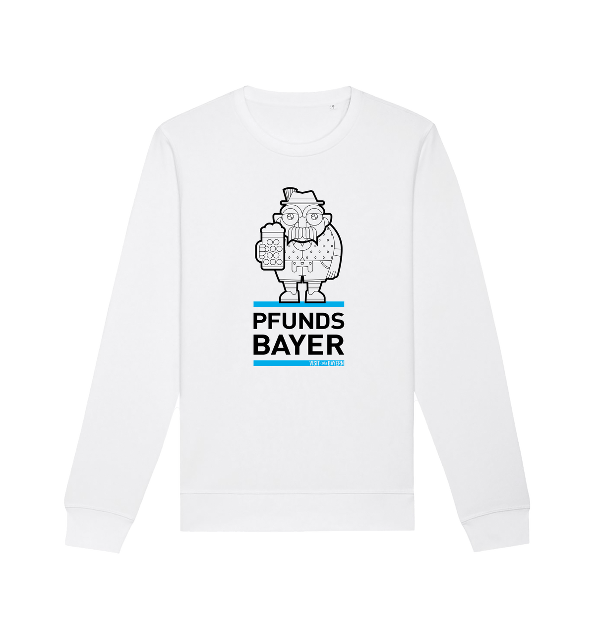 White Printed Sweater Front