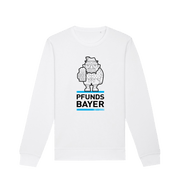 White Printed Sweater Front