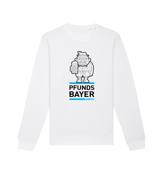 White Printed Sweater Front