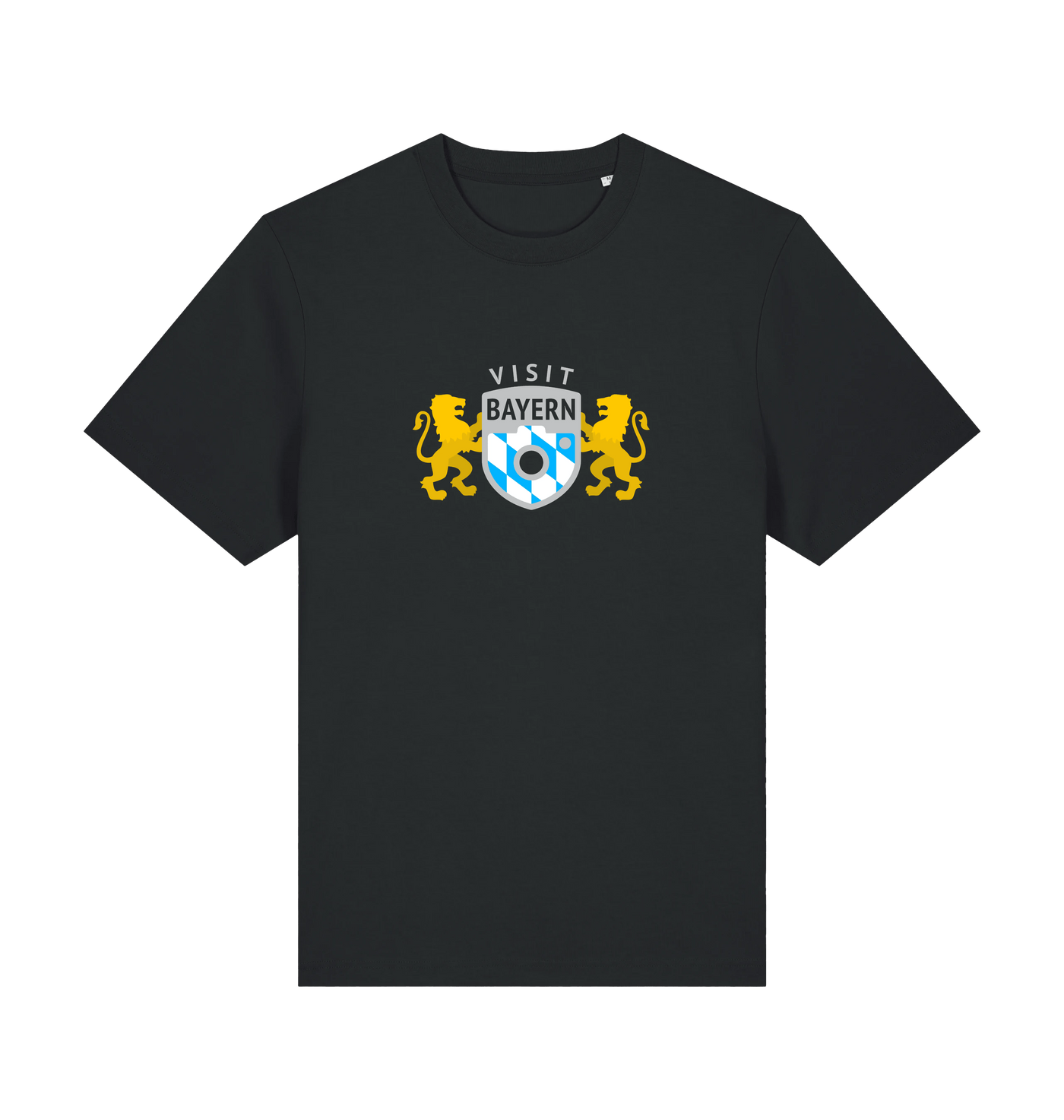 Black Printed T-shirt Front