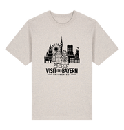 Oktoberfest München Unisex T-Shirt - Illustration in Weiß – Heather Haze