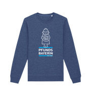 Dark Heather Indigo Printed Sweater Front