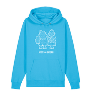 Aqua Blue Printed Sweater Front