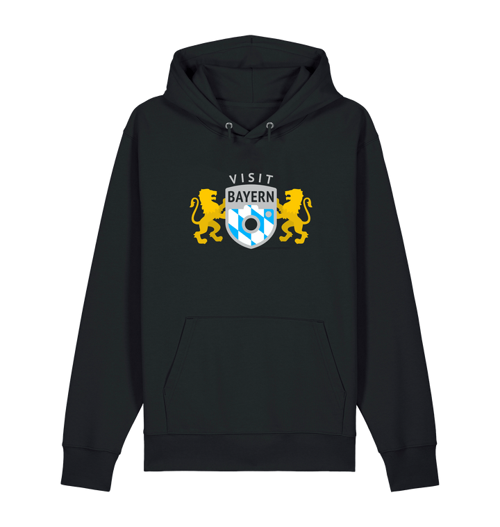 Bayern Unisex Hoodie in Black | VisitBayern basic – Logo in Bunt