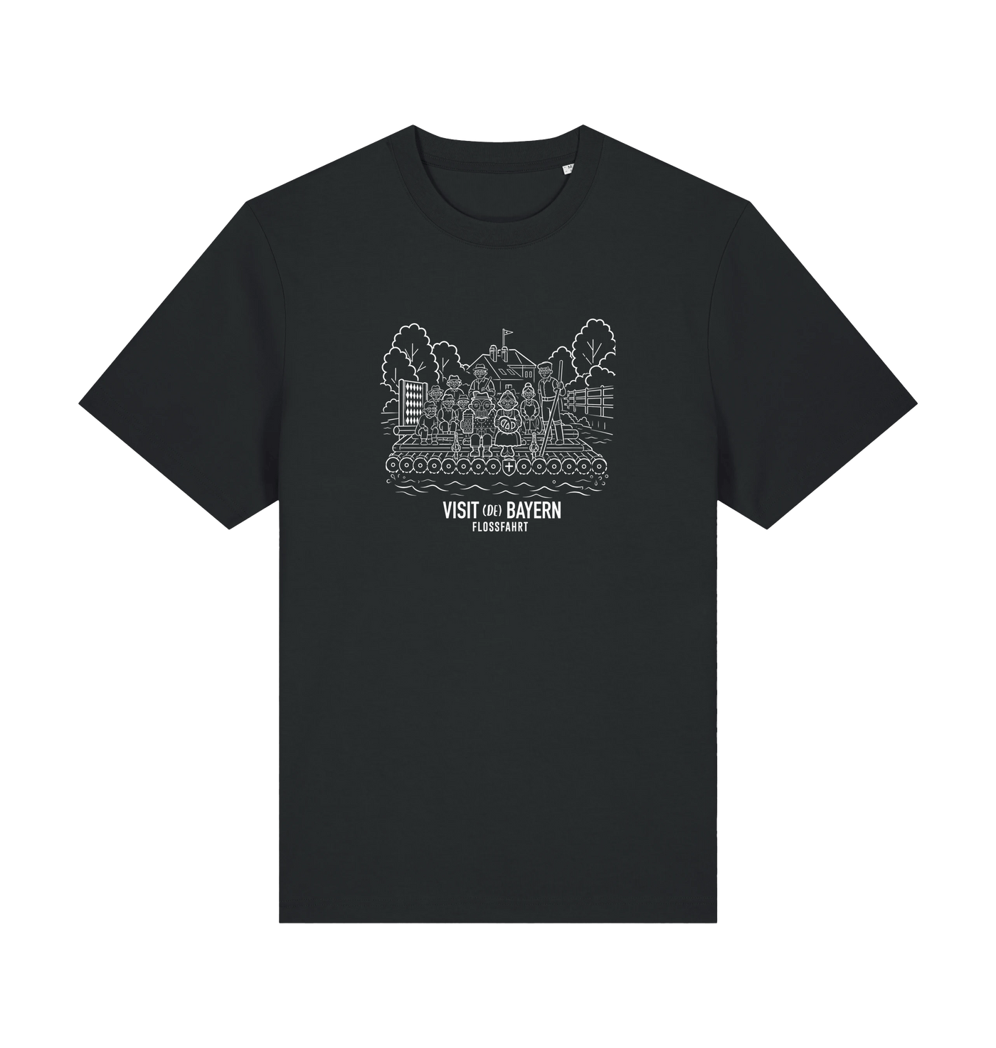 Black Printed T-shirt Front