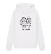 White Printed Sweater Front
