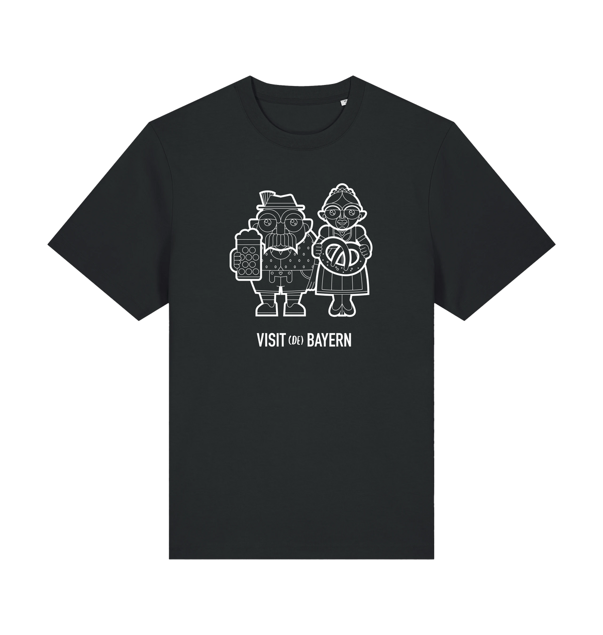 Black Printed T-shirt Front