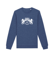 Dark Heather Indigo Printed Sweater Front