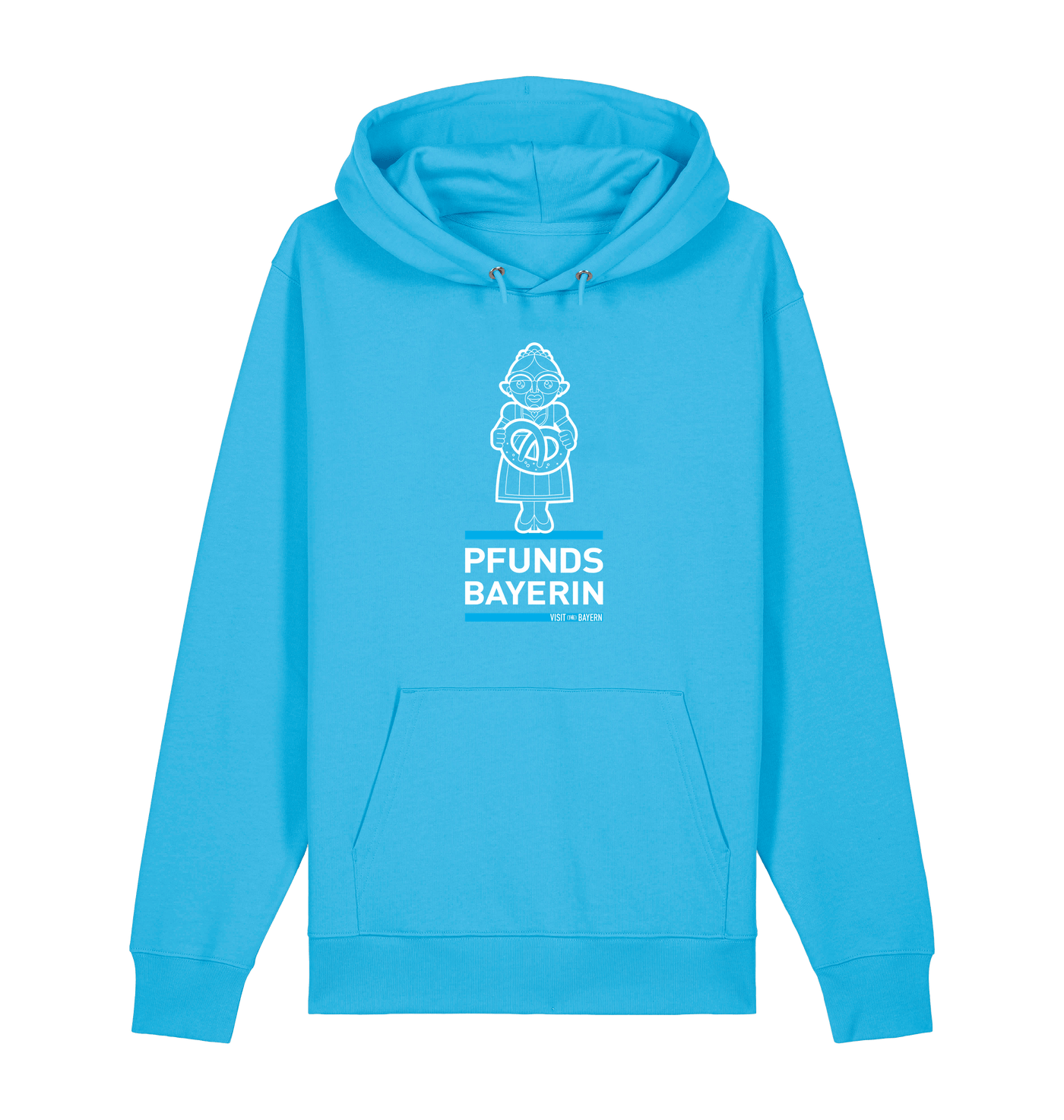 Aqua Blue Printed Sweater Front