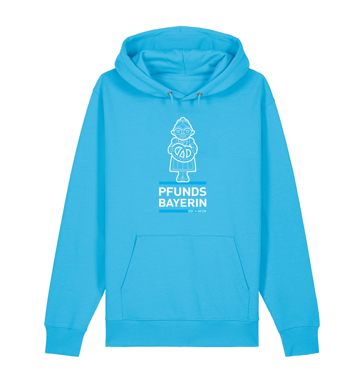 Bayern Unisex Hoodie | Pfundsbayerin– Illustration in Weiß