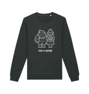 Dark Heather Grey Printed Sweater Front