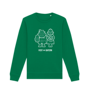 Varsity Green Printed Sweater Front