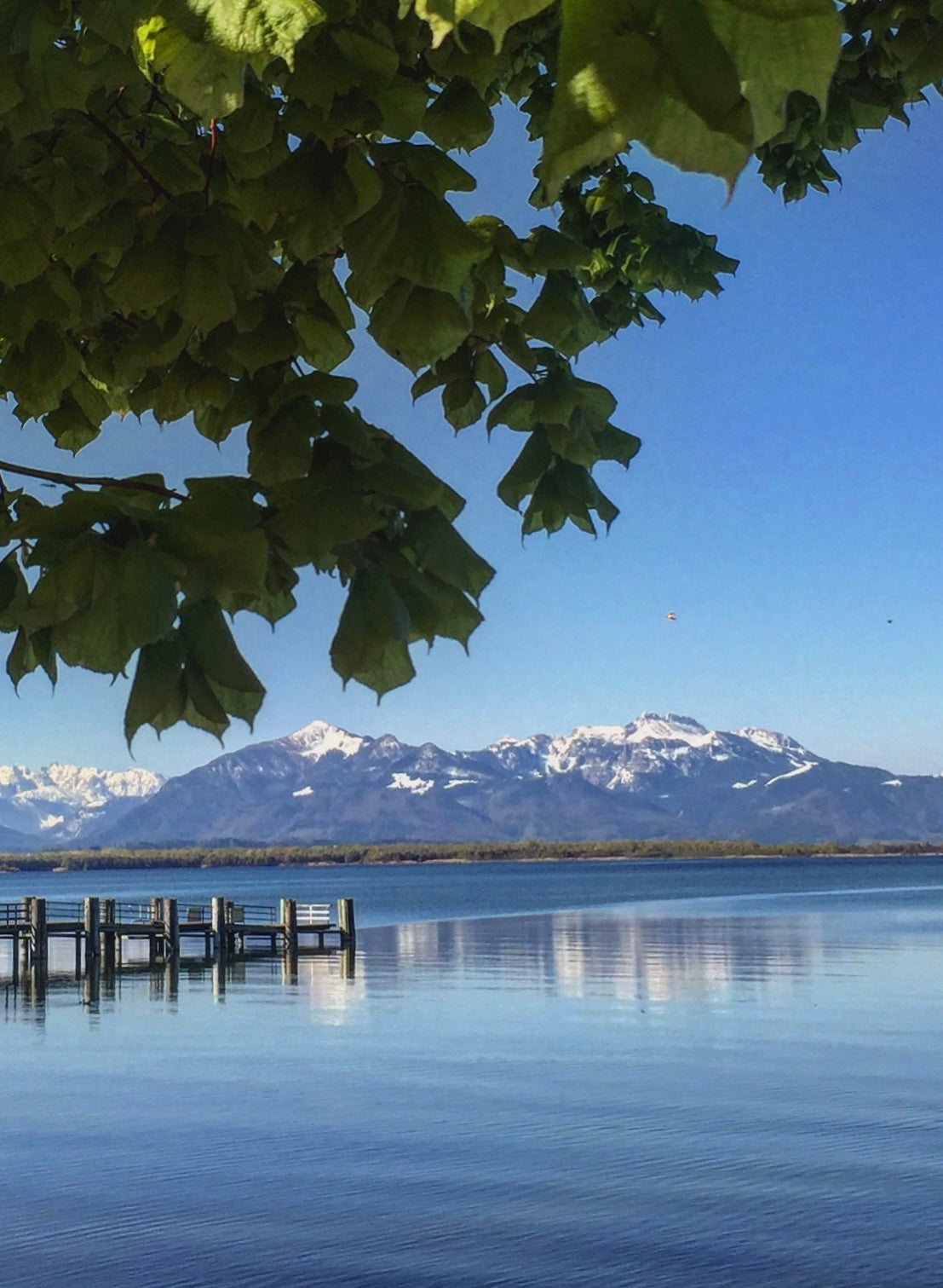 Chiemsee mit Blick auf die Chiemgauer Alpen