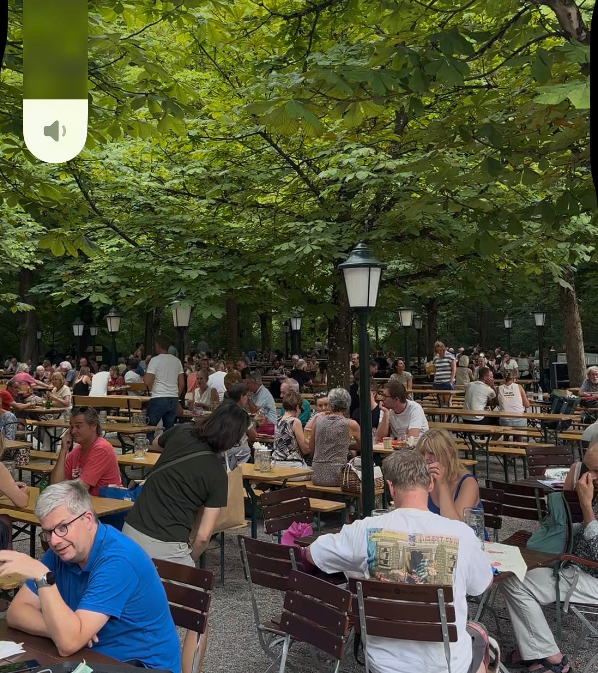 Großer Aumeister Biergarten unter Kastanien