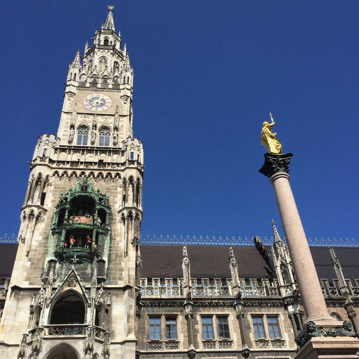 Marienplatz München mit Neuem Rathaus