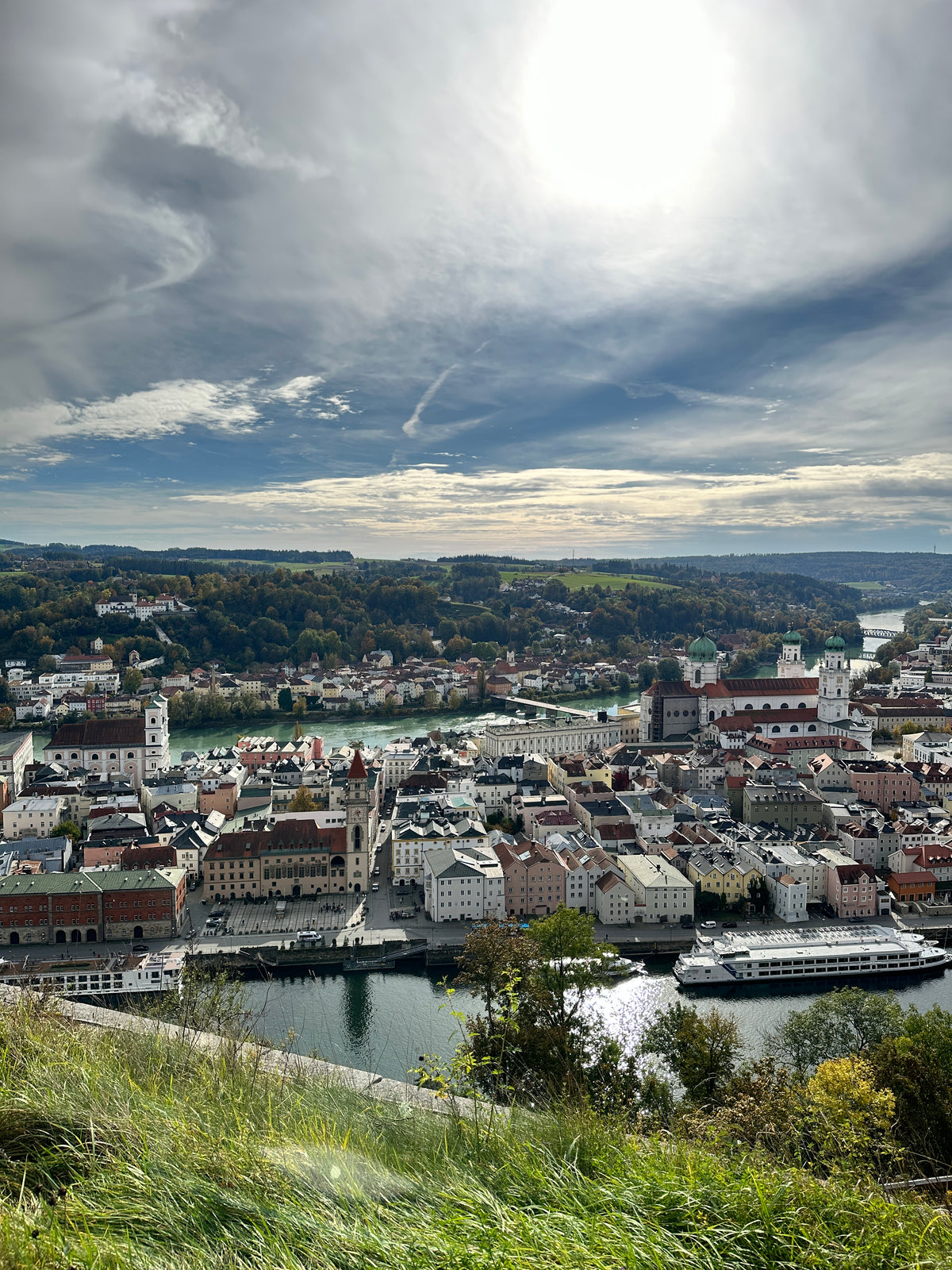 Batterie Linde mit Blick auf Passau