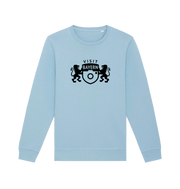Sky Blue Printed Sweater Front