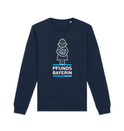 French Navy Printed Sweater Front