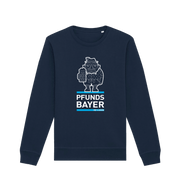 French Navy Printed Sweater Front