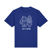 Worker Blue Printed T-shirt Front