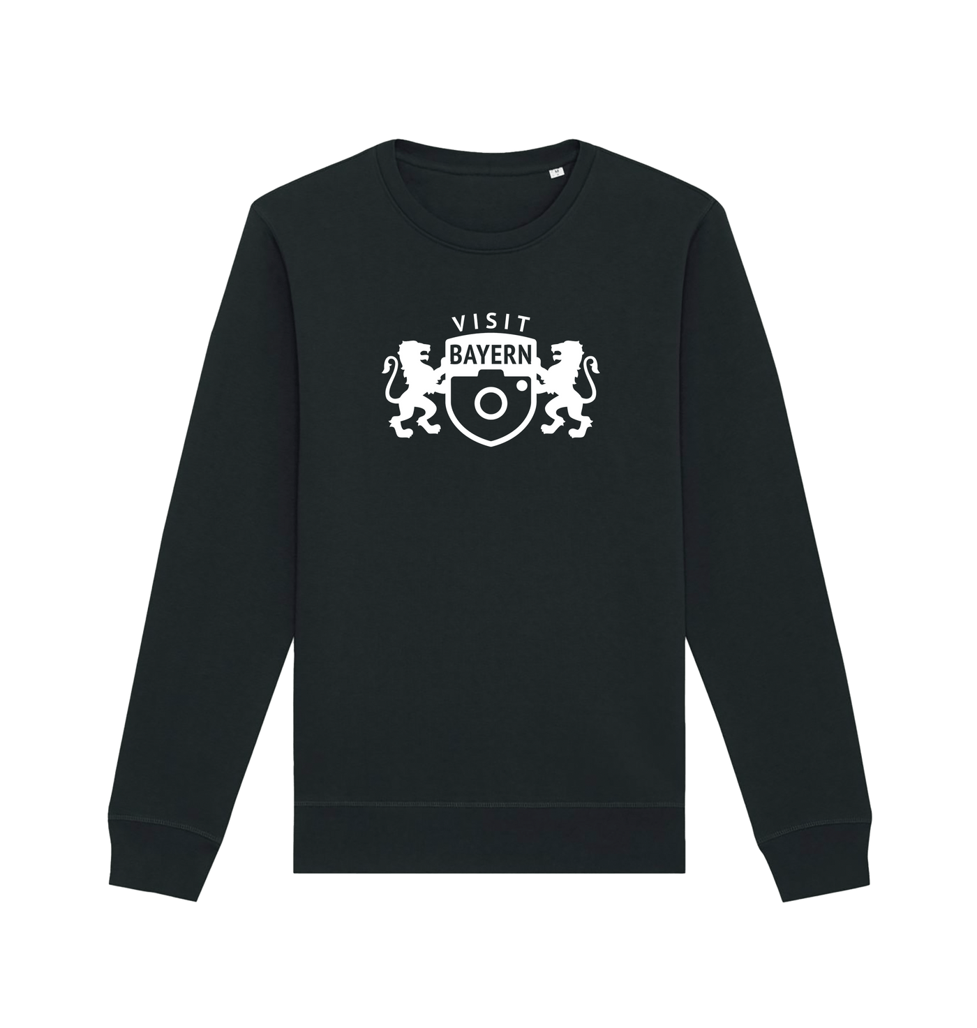 Black Printed Sweater Front