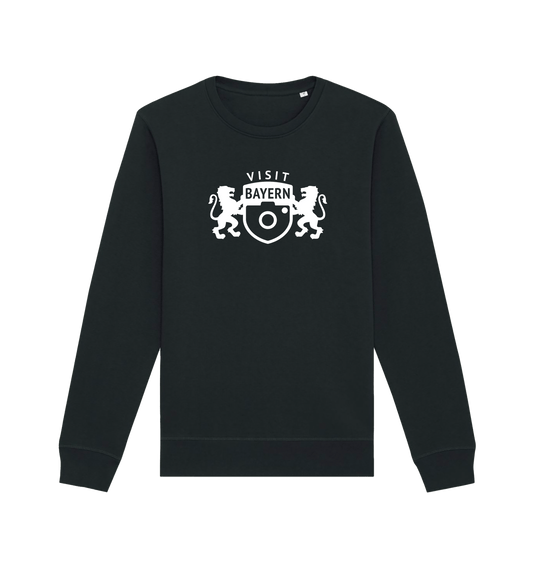 Black Printed Sweater Front