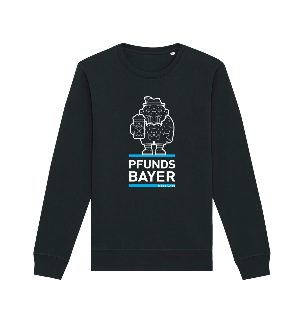 Black Printed Sweater Front