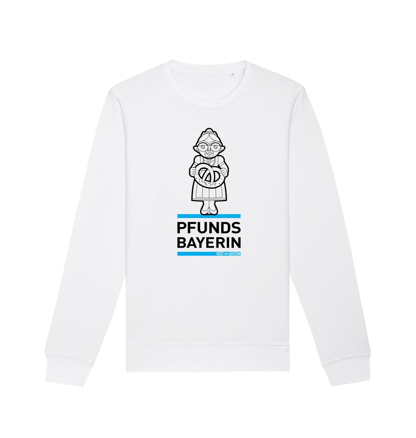 White Printed Sweater Front