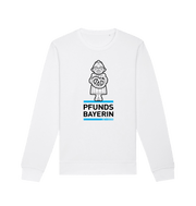 White Printed Sweater Front