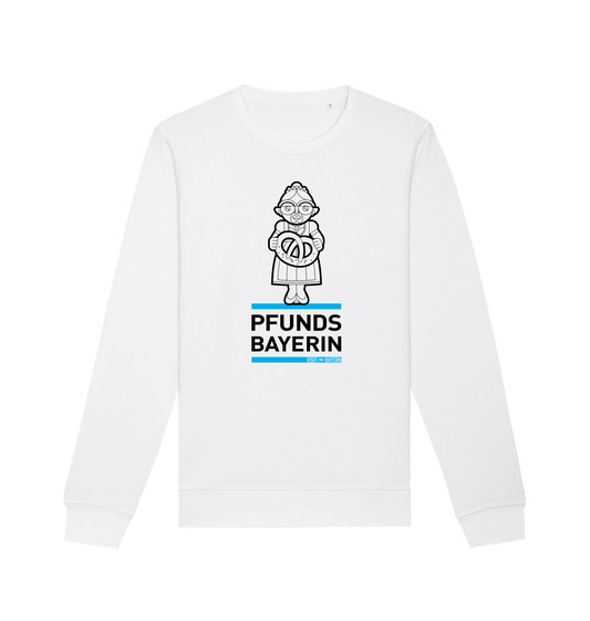 White Printed Sweater Front