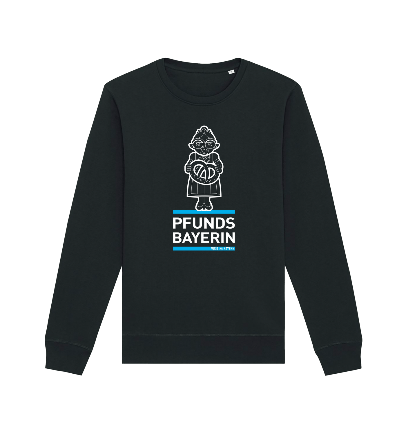 Black Printed Sweater Front