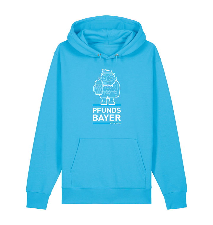 Bayern Unisex Hoodie | Pfundsbayer– Illustration in Weiß