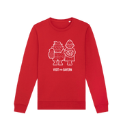 Red Printed Sweater Front