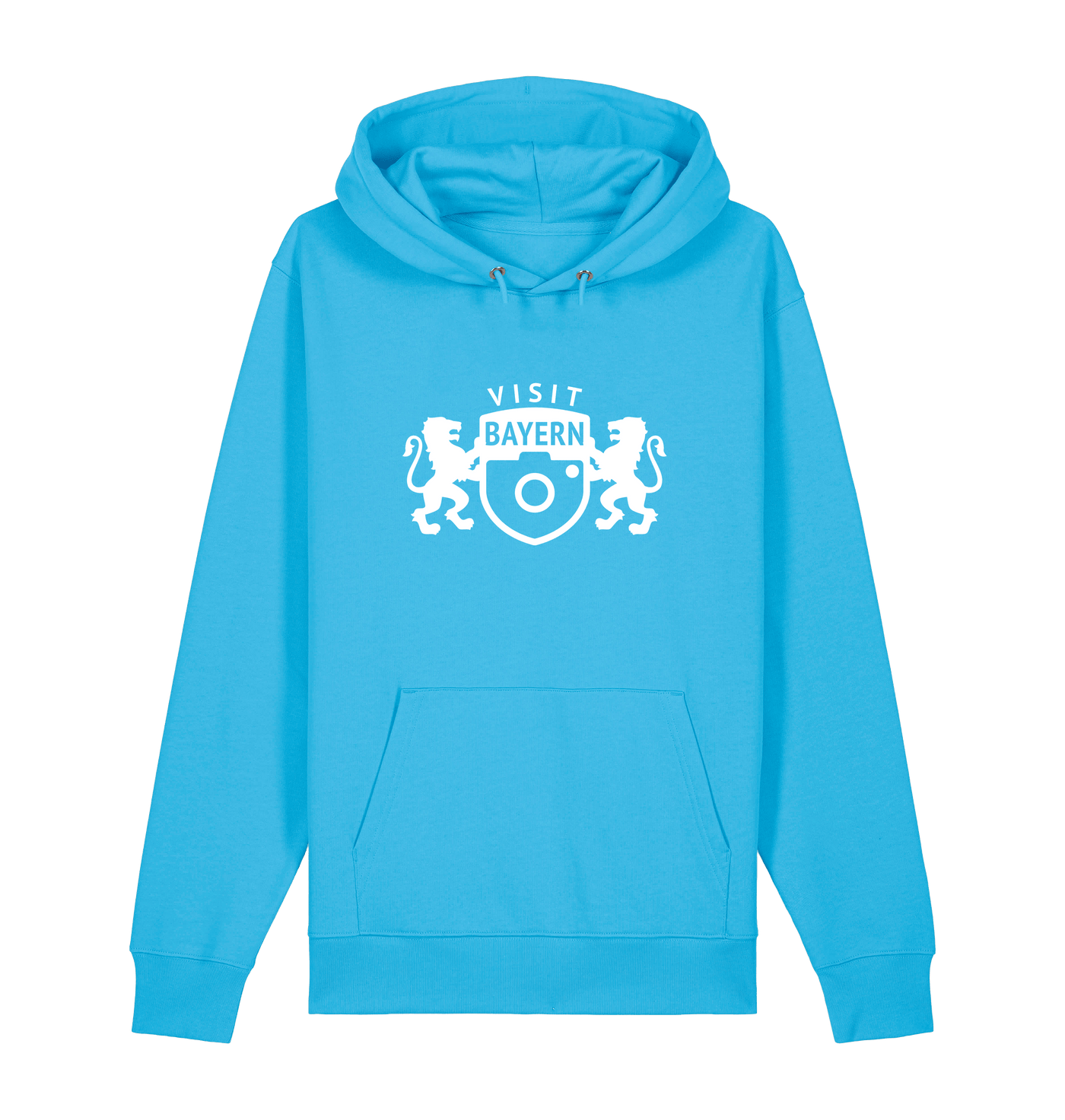 Aqua Blue Printed Sweater Front